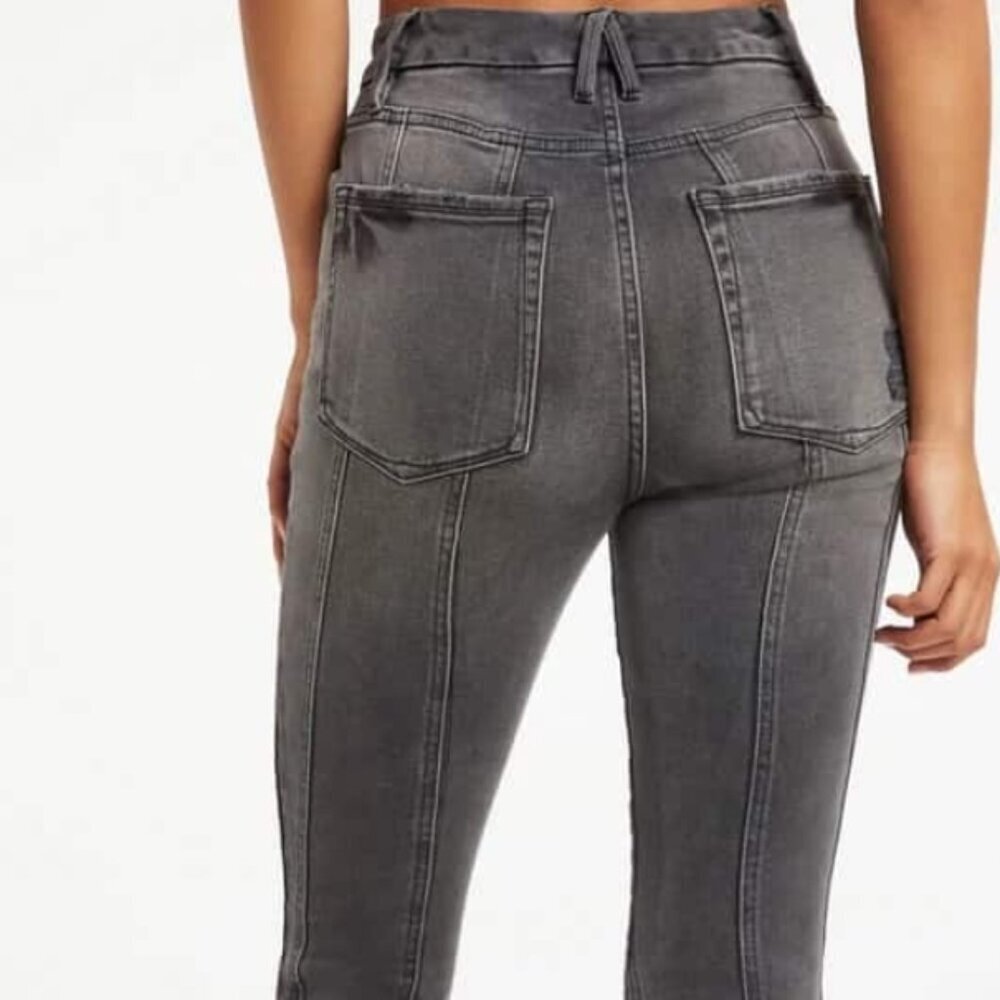 Good American Good Classic Seamed Skinny Jeans — Black 115, Size 2, NWOT